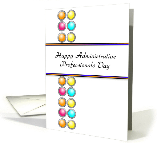 Administrative Professionals Day Greeting Card-Circle Border card