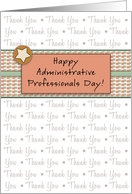 Administrative Professionals Day Greeting Card-Retro Star Design card