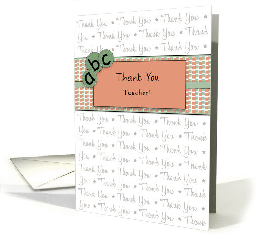 Retro Thank You Teacher card (839381)