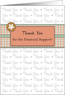 Retro Thank You for the Financial-Money Support Card