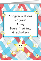 For Soldier Army Basic Training Graduation Greeting Card-Stars card