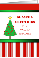 Employee Christmas Card with Season’s Greetings and Christmas Tree card