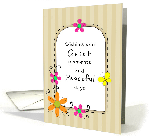 Get Well Greeting Card with Flowers and Butterflies card (847068)