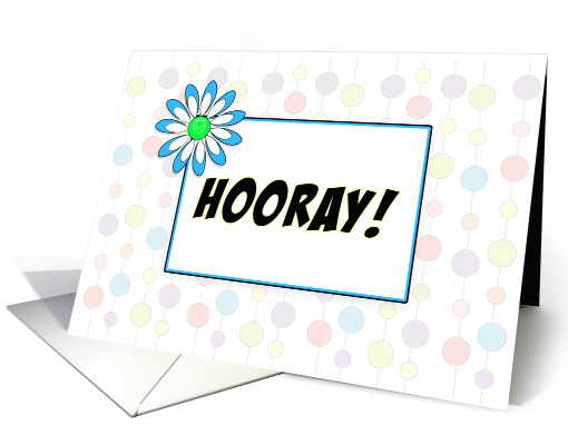 Last Chemotherapy Treatment Greeting Card-Hooray-Blue Flower card