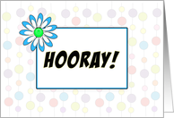 Last Chemotherapy Treatment Greeting Card-Hooray-Blue Flower card
