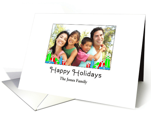 Customizable Christmas Photo Card-Christmas Presents-Happy... (850213)