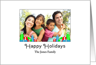 Customizable Christmas Photo Card-Christmas Presents-Happy Holidays card