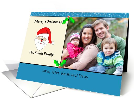 Customizable Santa Christmas Photo card (850282)