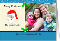 Customizable Santa Christmas Photo Card