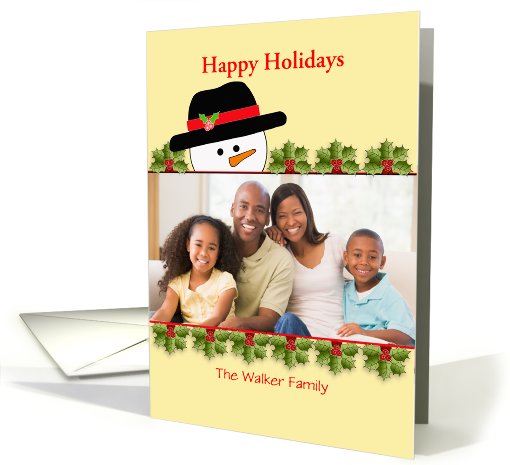 Customizable Snowman Photo card (850305)