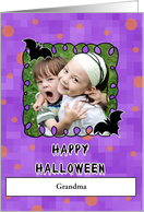 Grandma Halloween Greeting Card Customizable with Bats card