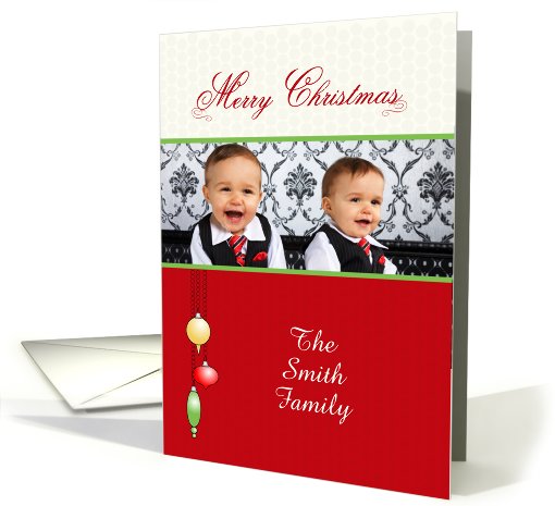 Christmas Photo Card with Ornaments card (861782)