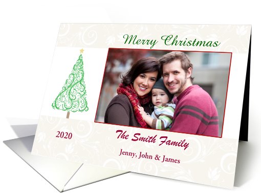 Christmas Tree Customizable Photo card (862493)