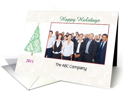 Business Customizable Christmas Tree Photo card (862498)