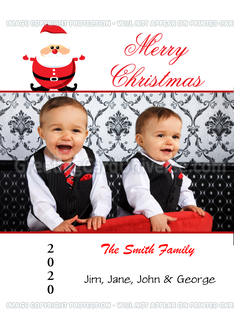 Christmas Customizable Santa Photo Card