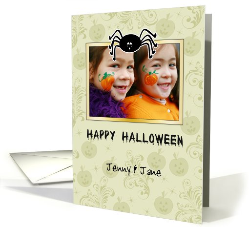 Halloween Photo Card-Customizable-Spider card (862509)