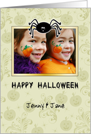 Halloween Photo Card-Customizable-Spider card