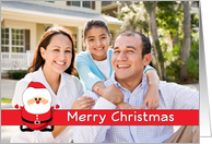 Christmas Santa Claus Photo Card-Merry Christmas-Customizable card