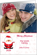 Christmas Santa Claus Photo Card-Merry Christmas-Customizable card
