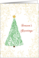 For Customers/Clients Christmas Card with Tree & Season’s Greetings card