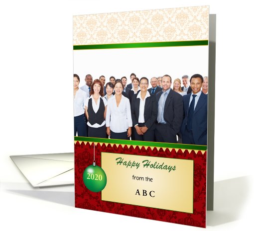 Business Christmas Holiday Photo Card with Ornament card (863054)