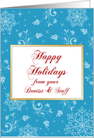 From Dentist Christmas Card-Happy Holidays with Snowflake Design card