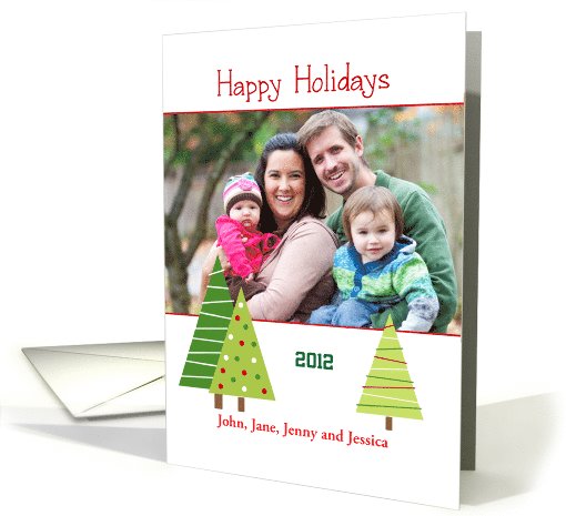 Christmas Trees Photo Greeting Card-Happy... (865227)