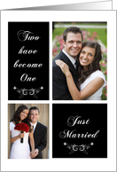 Just Married Wedding Announcement Photo Card