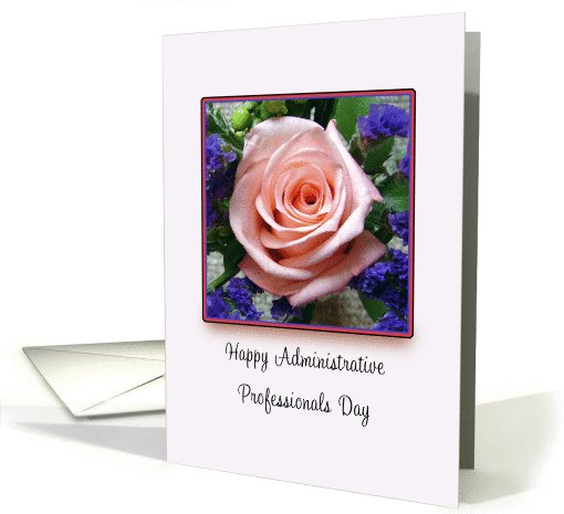 Administrative Professionals Day Greeting Card-Pink Rose card (876581)
