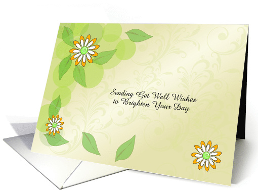 Get Well Encouragement Card-Flowers-Customizable Text card (876959)