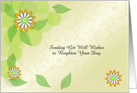 Get Well Encouragement Card-Flowers-Customizable Text card