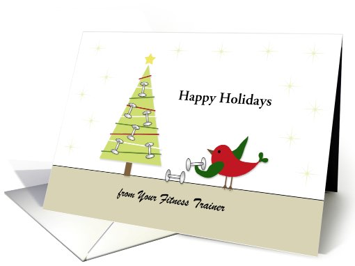 From Fitness Trainer Coach Christmas Greeting Card-Bird... (877251)