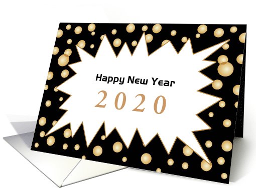 Business Happy New Year Card with Customizable Year Text card (881030)