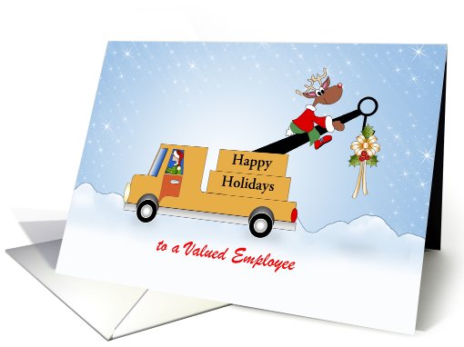 For Employee-Tow Truck Christmas Card-Reindeer... (881237)