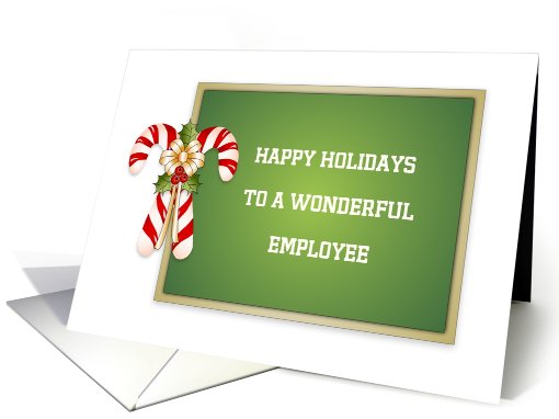 For Employee Christmas Card with Candy Canes,... (881472)