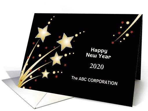 Happy New Year Greeting Card-Customizable Date with Star... (882607)