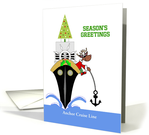 Christmas Cruise Ship Card-Reindeer, Anchor,... (883005)
