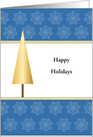 Christmas Card with Christmas Tree - Happy Holidays-Customizable Text card
