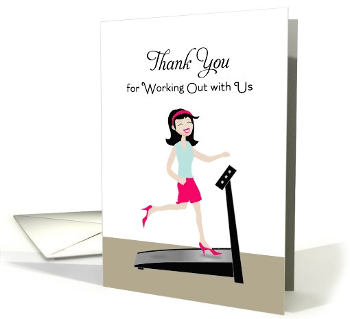 For Customers Business Thank You from Health Club Card-Treadmill card