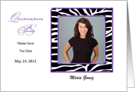 Quinceanera Save The Date Photo Card-Customizable Text card