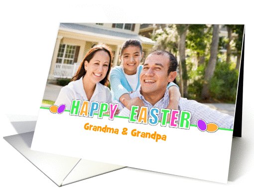 For Grandma & Grandpa Easter Greeting Card-Photo Card-Custom Text card
