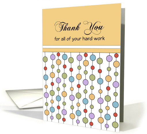 Business Thank You Greeting Card-Dot Design card (917720)