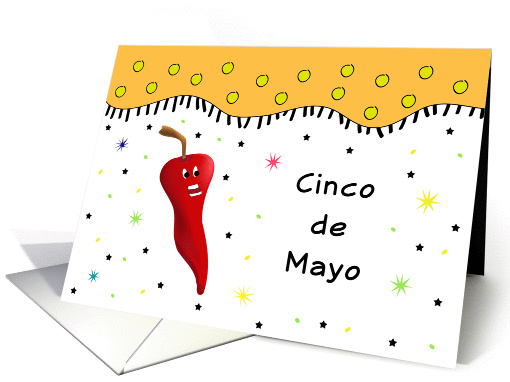 Cinco De Mayo Fiesta Greeting Card-Chili Pepper-Confetti &... (920220)