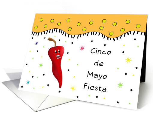 Cinco De Mayo Fiesta Invitation -Chili Pepper-Confetti &... (920264)