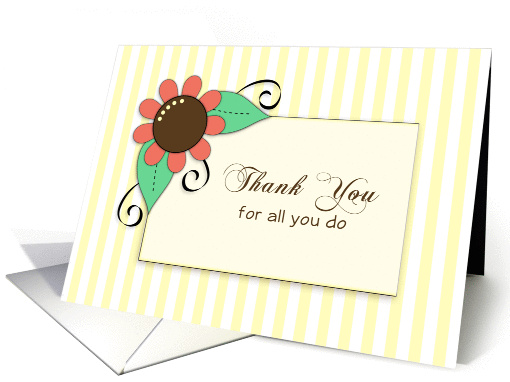 Business Employee Thank You Greeting Card-Flower- card (920517)