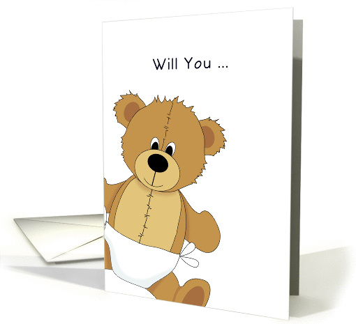 Be My Godmother Christening / Baptism Greeting Card-Bear... (921527)