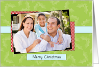 Merry Christmas Photo Card-Scrapbook Style-Customizable Text card
