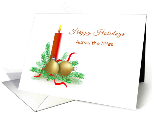 Christmas Card Across the Miles-Candle-Ornaments-Evergreen... (926025)