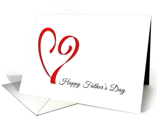Happy Father's Day Greeting Card with Open Red Heart card (927074)
