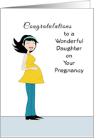 Congratulations Greeting Card for Daughter Expecting a Baby-Pregnancy card